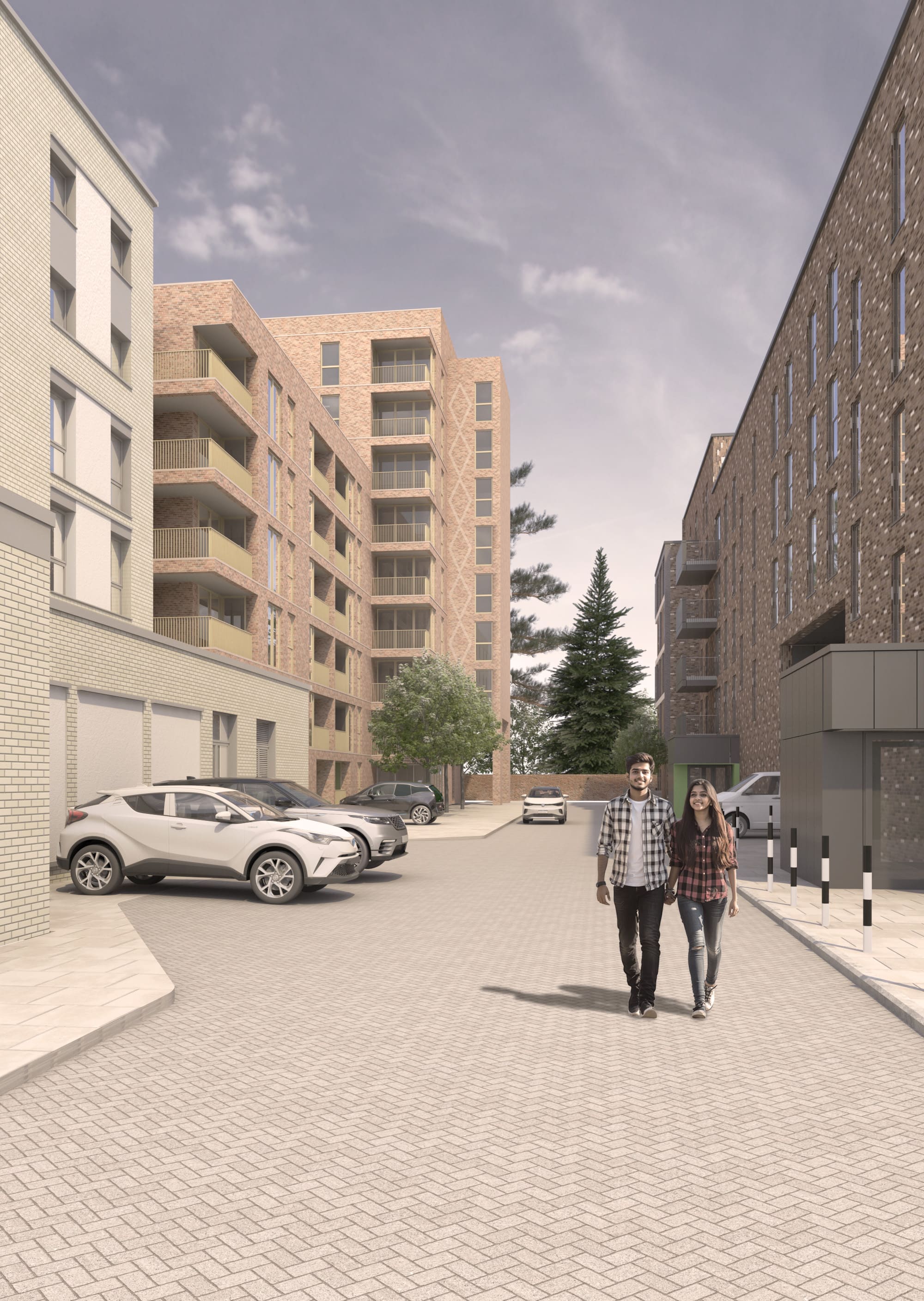 Illustrative view of the proposed eight-storey building on the car-park site